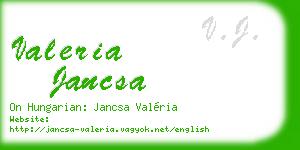 valeria jancsa business card